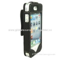 PU Leather Case for iPhone 4S Manufacturer, with Clip at the Back, More Materials Available